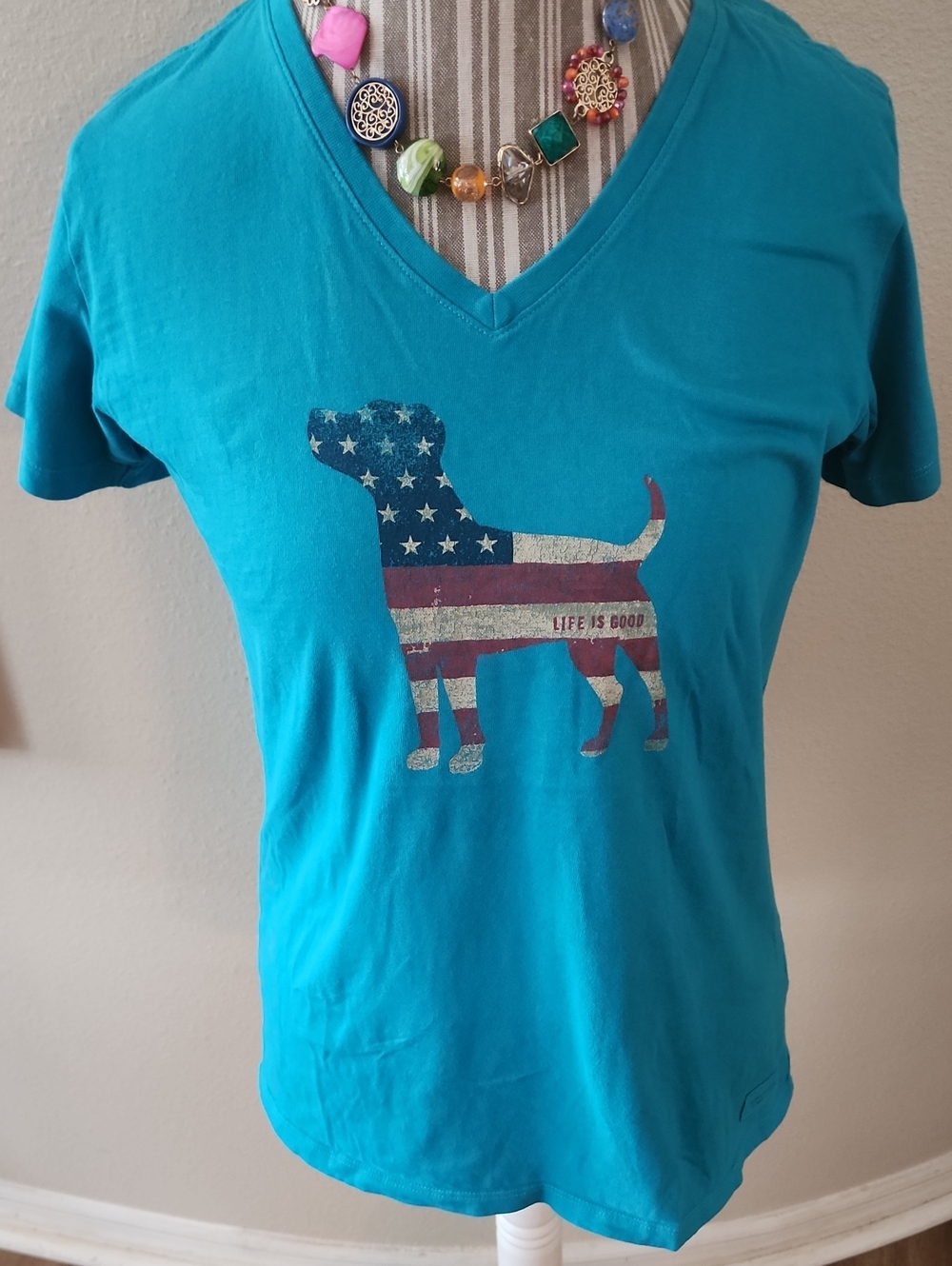 Life Is Good Crusher V Neck Tee